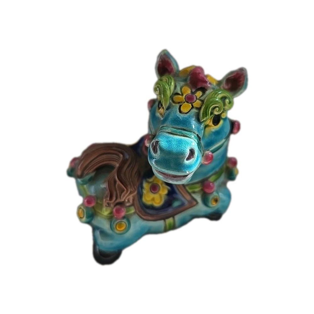 Taiwan Cochin Ware Horse Figure 2x2